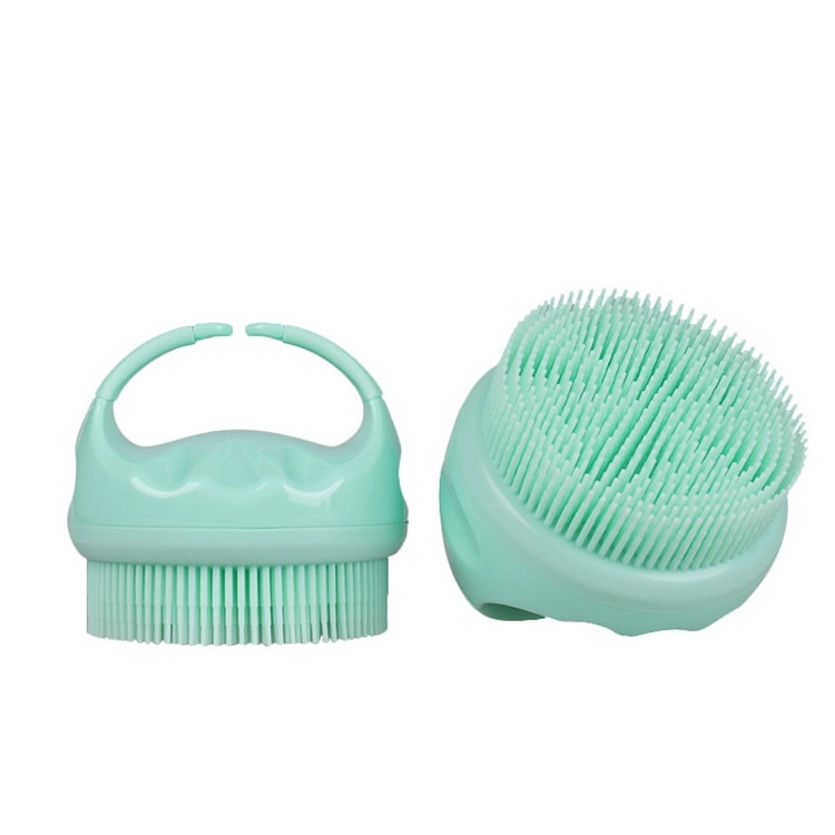 Silicone Shower Brush Body &amp; Face &amp; Short Body Wash, Bath Exfoliating Skin Massage Scrubber