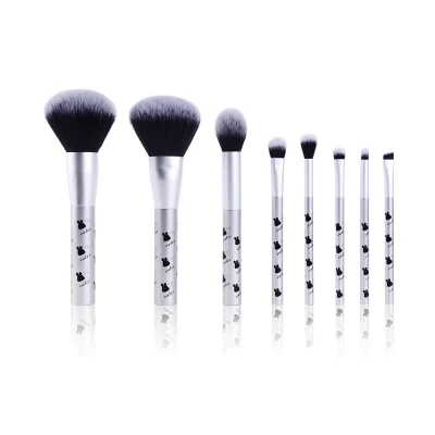 Wholesale Makeup Brush Private Label 8PCS Face/Eye Soft Dense Synthetic Hair Metal Handle Cosmetic Brushes